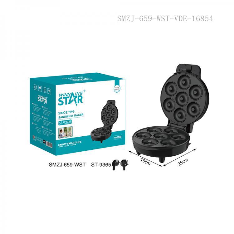 1000W 7-PCS Non-Stick Donut Maker with VDE Plug
