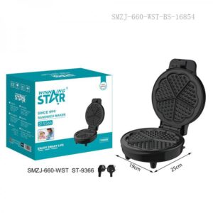 1000W Non-Stick Waffle Maker with BS Plug