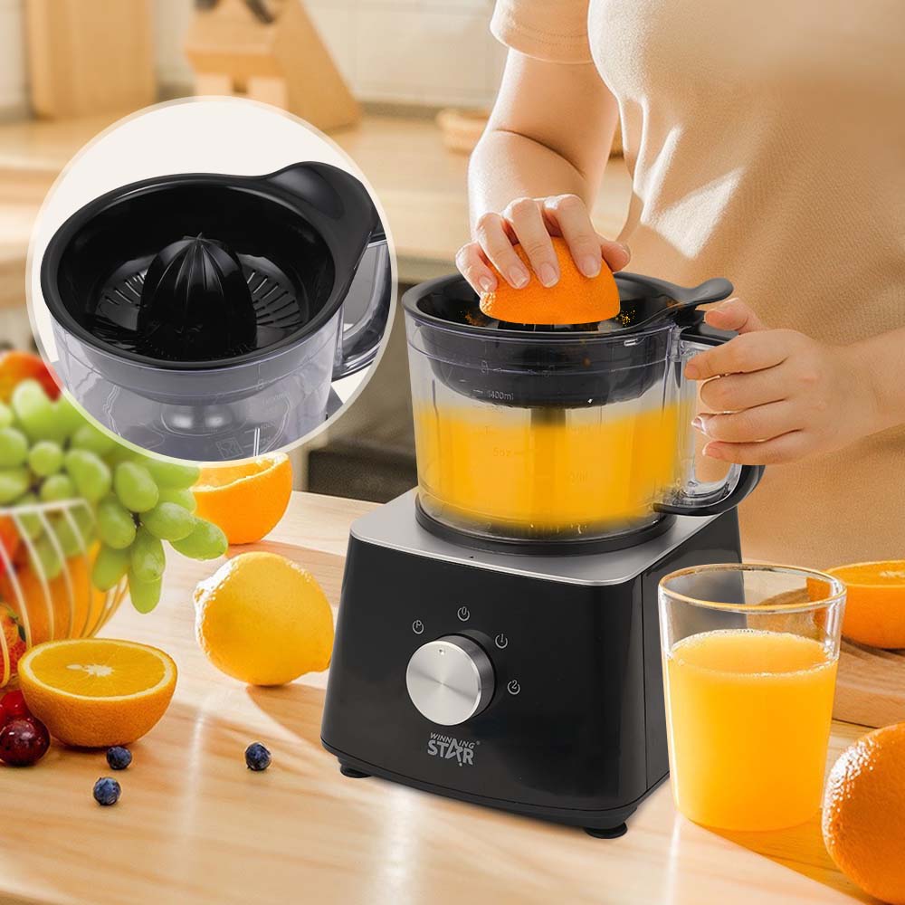 600W Multi-Function 10-in-1 Food Processor with Meat Grinder & Blender