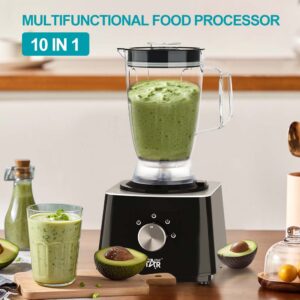 600W Multi-Function 10-in-1 Food Processor with Meat Grinder & Blender