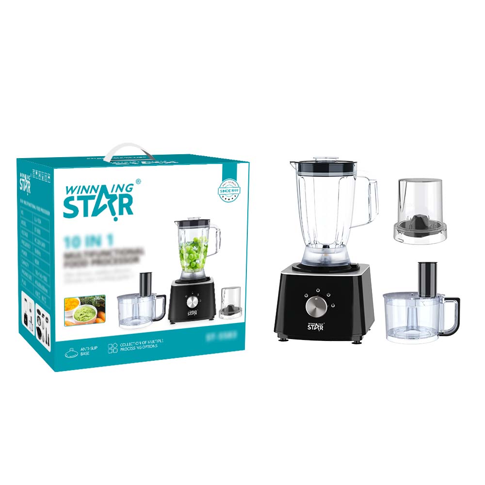 600W Multi-Function 10-in-1 Food Processor with Meat Grinder & Blender