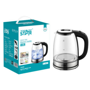 1500W 1.8L Glass & PP Travel Electric Kettle