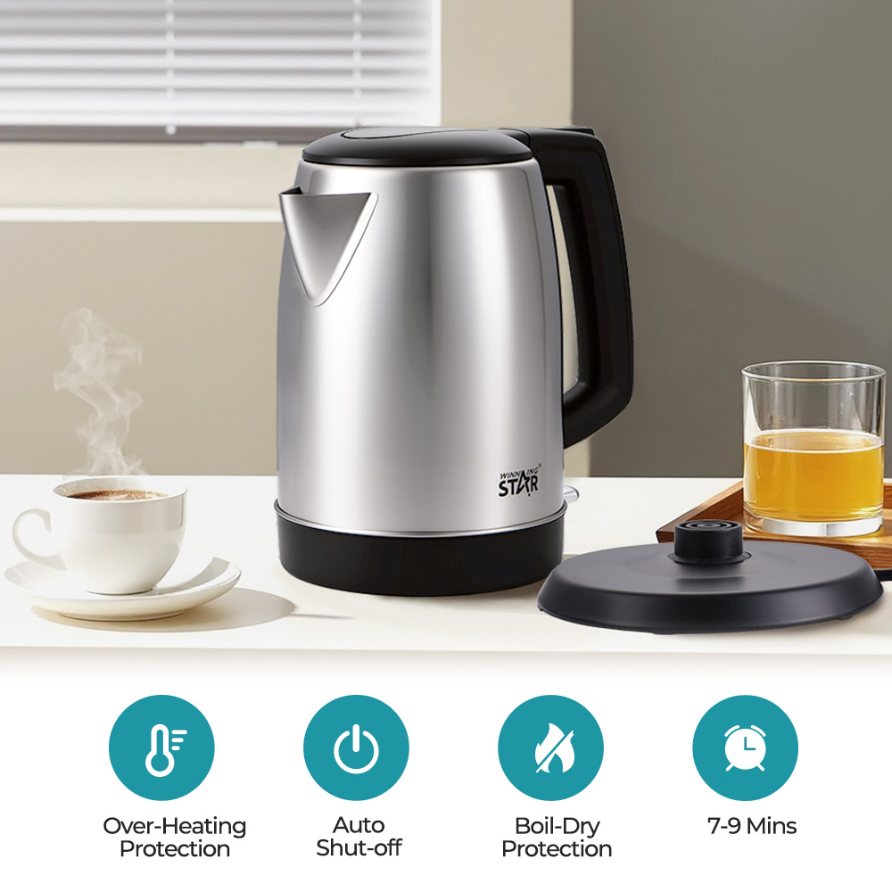 1500W 1.8L Stainless Steel Tea Kettle