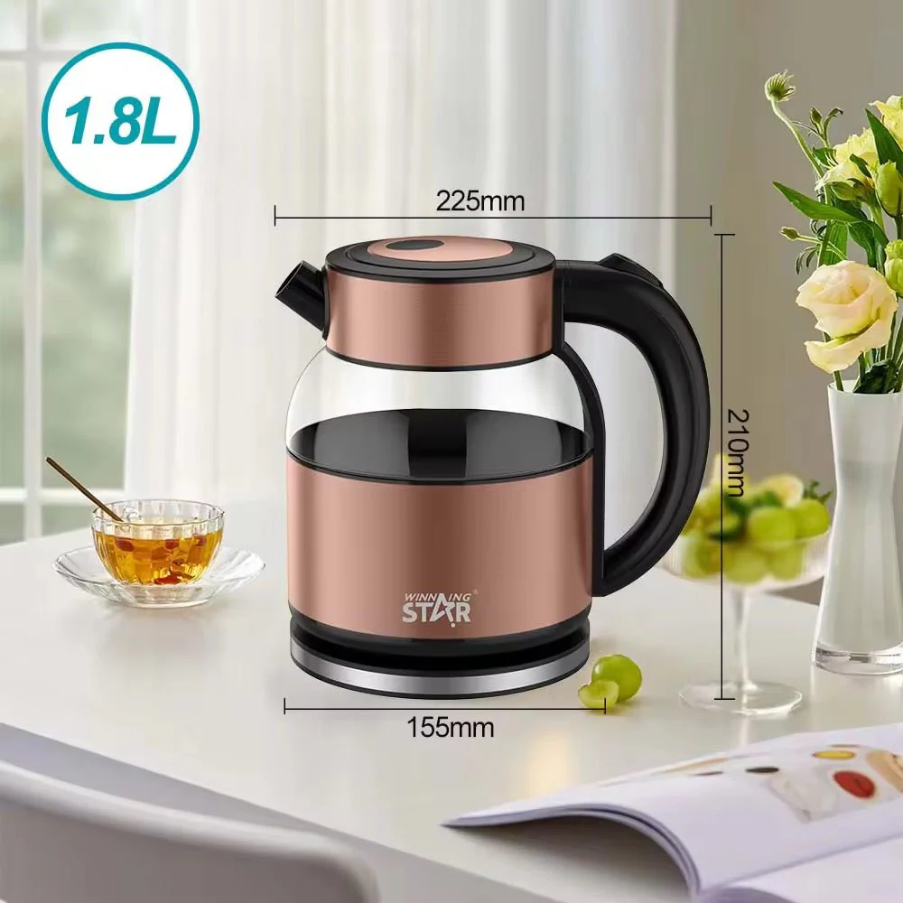 1500W 1.8L Electric Glass Kettle