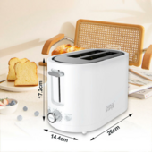 750W 2-Slice Electric Pop-Up Toaster