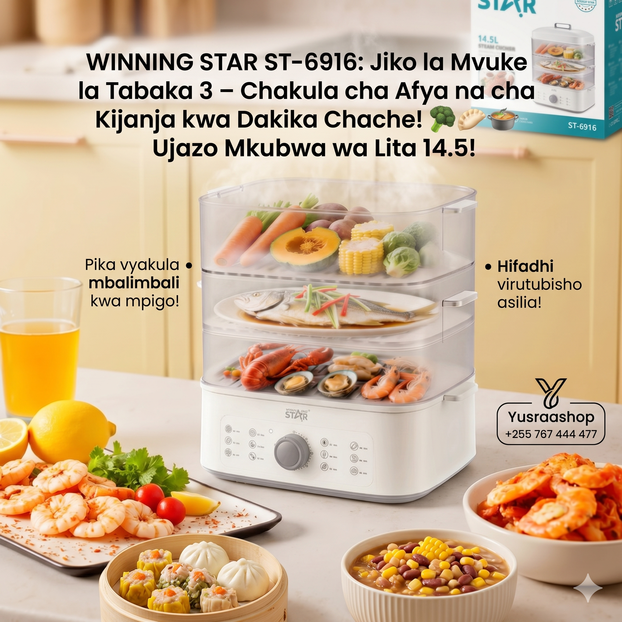 Electric Steam Cooker Food Steamer