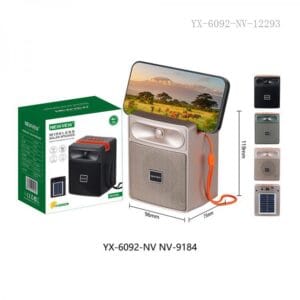 NEWVEW NV-9184 SOLAR BLUETOOTH SPEAKER (7W) – BURUDANI NA SOLAR PANEL! ☀️🎶✨